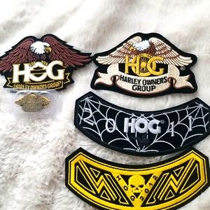 Harley Davidson HOG patches and pin